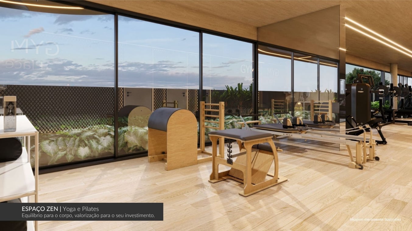 Sala de pilates no Pace Luxury na Batista CAmpos